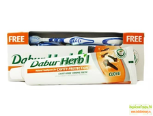 Зубная паста &quot;Гвоздика&quot; с щеткой; Dabur Herb`l — Clove,150 гр