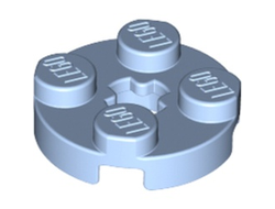 Plate, Round 2 x 2 with Axle Hole, Bright Light Blue (4032 6383134)