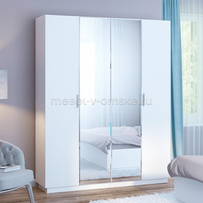 Шкаф 4-дв. Тиффани-3 М22 с зеркалом