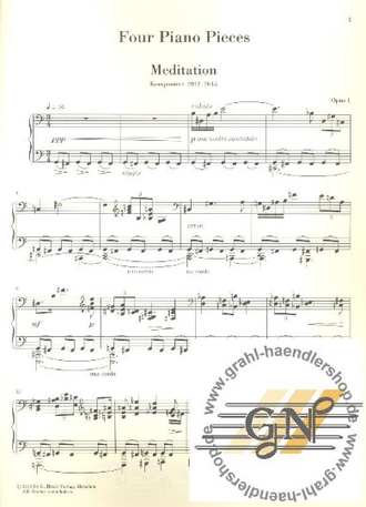 Kissin, Evgeny 4 Pieces op.1 für Klavier