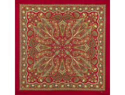 Павловопосадский платок Имбирь 1496-5