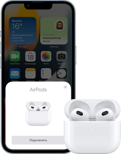 Apple AirPods (3-го поколения) белый (MME73)