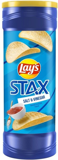 Чипсы Lays Stax Соль и уксус  в тубе 155,9гр (11 шт)