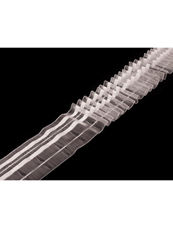 Тесьма шторная, 60 мм органза равномерная 2 шнурка 50 м