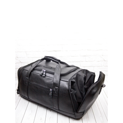 Кожаная дорожная сумка / рюкзак Napoli black 
(арт. 4034-01)