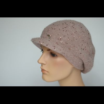 Картуз вязаный женский Vizio Италия 1042 W розовый