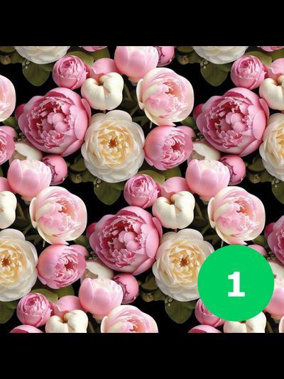 Бумага упаковочная для подарков "Цветы" (микс), лист 70*100см