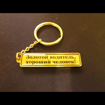 КОМПЛЕКТ 10 ШТ.: БРЕЛОК ГОС. НОМЕР АВТО. С БОРТИКАМИ «УСИЛЕННОЕ КРЕПЛЕНИЕ» — ЗОЛОТО. 51*12,9 мм.