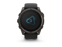 Умные часы Garmin Fenix 8 - 51 мм Solar, Sapphire титановый угольно-серый с DLC-покрытием и черным ремешком (010-02907-11)