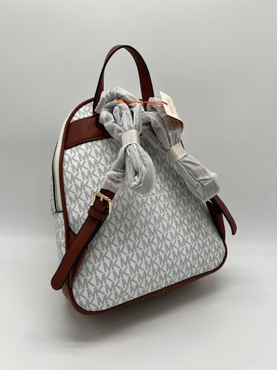 Рюкзак Michael Kors белый с бордовым