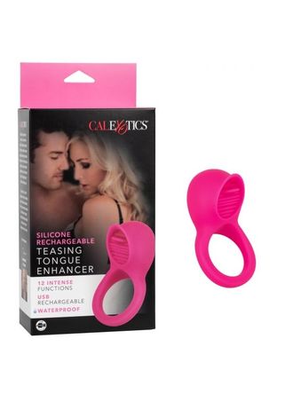 Перезарежаемое эрекционное кольцо с имитацией оральных Silicone Rechargeable Teasing Tongue Enhancer