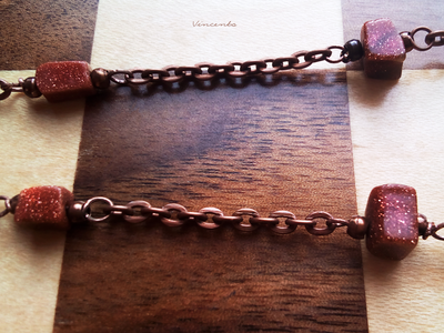 Подвеска с авантюринами и месяцем "Рыбка Лунного Пути"