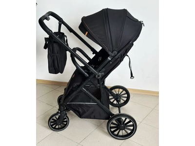 Детская коляска Luxmom H2 Черный (перекидная ручка)