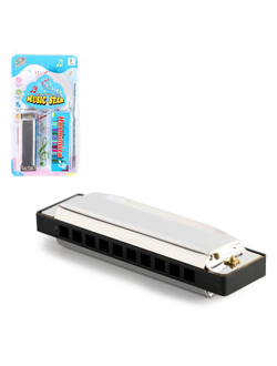 Губная гармошка "Гармоника", с металлическим корпусом и футляром