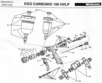 Направляющая внутреннего штока воздушного клапана для Walcom EGO CARBONIO