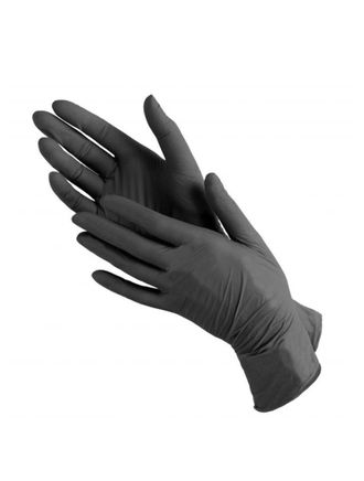 Перчатки нитриловые одноразовые, черные, размер S, M, L, XL, 100 штук в упаковке