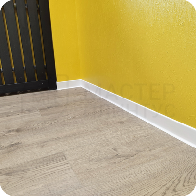 Плинтус ХДФ Dollken S60 Flex Life TOP 60мм Х 2,575 м - 1005 Белоснежный