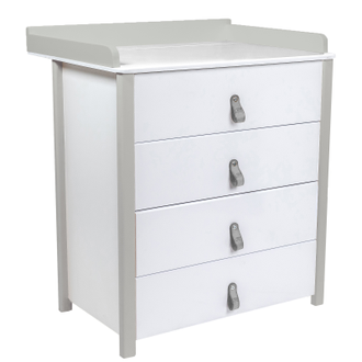 Пеленальный комод Sweet Baby Massimo, Белый / Серый