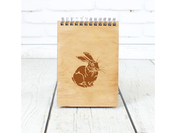 Скетчбук деревянный год Кролика №19