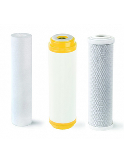 Универсальный умягчающий набор картриджей для проточного фильтра 3 шт. (Atoll, Аквафор, Гейзер, Барьер, Новая Вода)