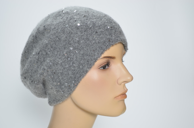 берет с пайетками зима 2024 - 2025 Италия