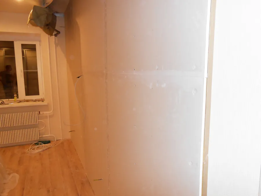 Установка финишного слоя ГКЛ