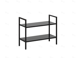Стеллаж Стилвуд 22 широкий с двумя полками Черный/Черный