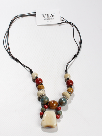 Колье "Керамические бусины 8"