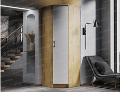 ЛДСП Шкаф УГЛОВОЙ Дуб Вотан-Белый гладкий