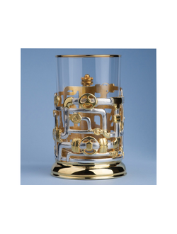подарочный подстаканник Трубы с золочением