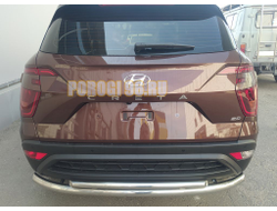 Защита заднего бампера двойная d60/42 для для Hyundai Creta 2021-