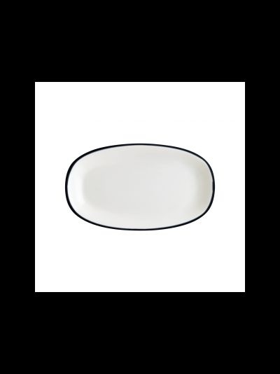 Блюдо овальное 210*100 мм. Линеа Черный, форма Хюгге Bonna