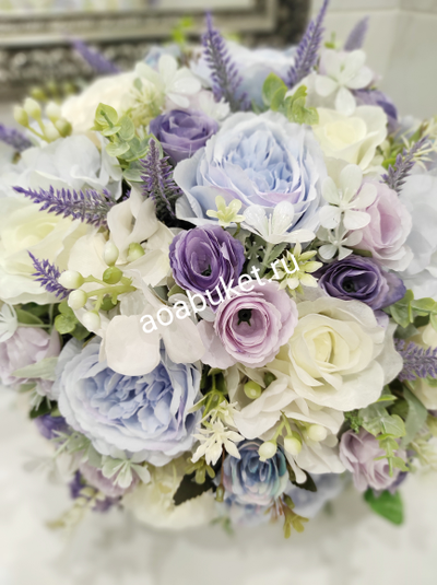 Цветочная композиция из искусственных цветов - Бонжур  № С004/купить в Санкт-Петербурге