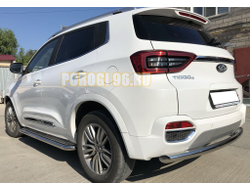 Защита заднего бампера d60 для Chery Tiggo 4 (2018-2024)