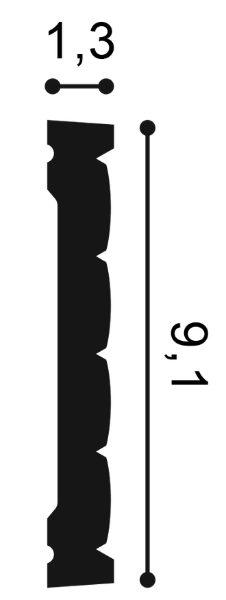 Молдинг P5020 - 9,1*1,3*200см