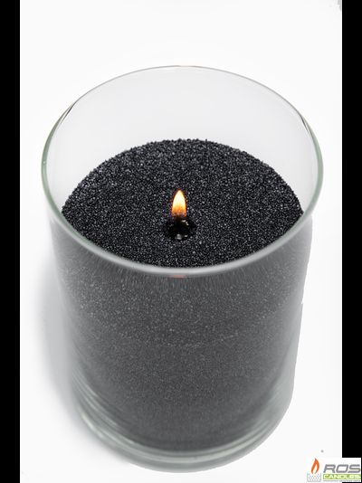 Насыпная свеча "Цилиндр 15 см", чёрная "Графит"