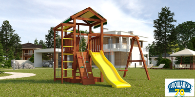 Детская площадка Савушка Мастер 5 (Махагон) 4 сезона