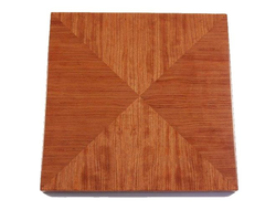 Bubinga Veneer in Reverse Box Pattern with Matching Edge