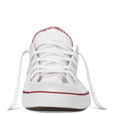 Белые CONVERSE на тонкой подошве вид спереди