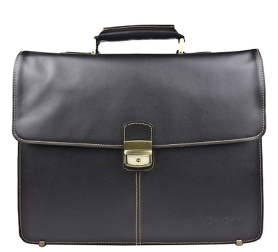 Кожаный портфель Brusado black (арт. 2011-01)