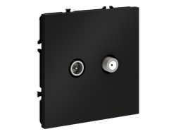 VLS060408 Розетка телевизионная TV+SAT, черный матовый-1