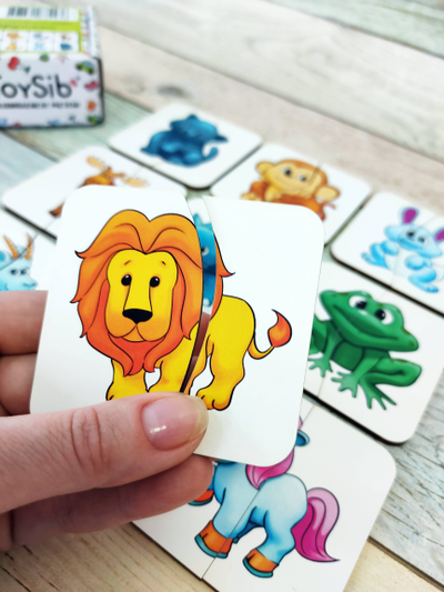 Картинки-половинки ЛАЙТ "Зверушки"