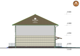 Готовый проект двухэтажного коттеджа из газоблока. Проект №104.
