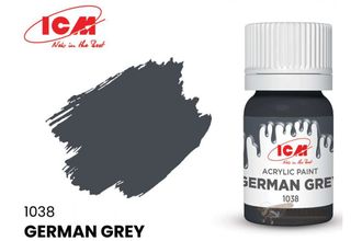 C1038 Краска для творчества, 12 мл, цвет Немецкий серый(German Grey)