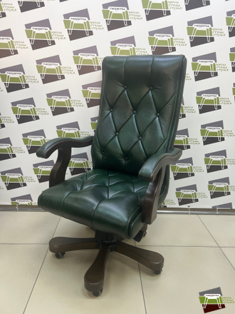 Кресло для руководителя  Классик-люкс кожа/кож.зам