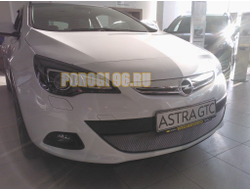 Защита радиатора Opel Astra J GTC 2011- chrome