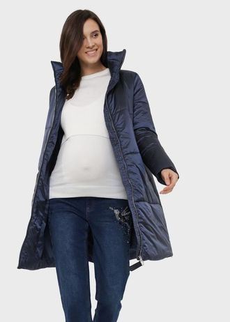 Демисезонная куртка  для беременных, синяя