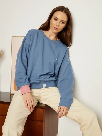 ЖЕНСКИЙ СВИТШОТ "ГОЛУБАЯ ПАСТЕЛЬ"