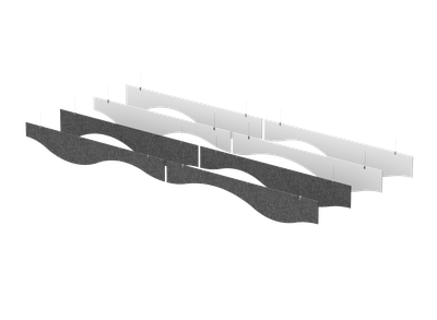 Акустическая декоративная потолочная конструкция "Волны" (фурнитура в комплекте)