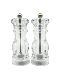 Мельница для перца и соли набор 2 предмета h16,5 см d 6,1 см акрил